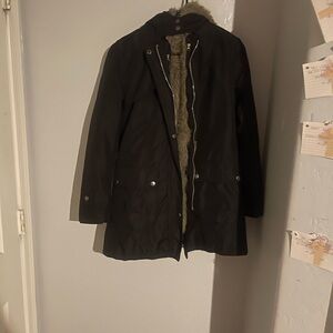 Men's Black Parka Coat